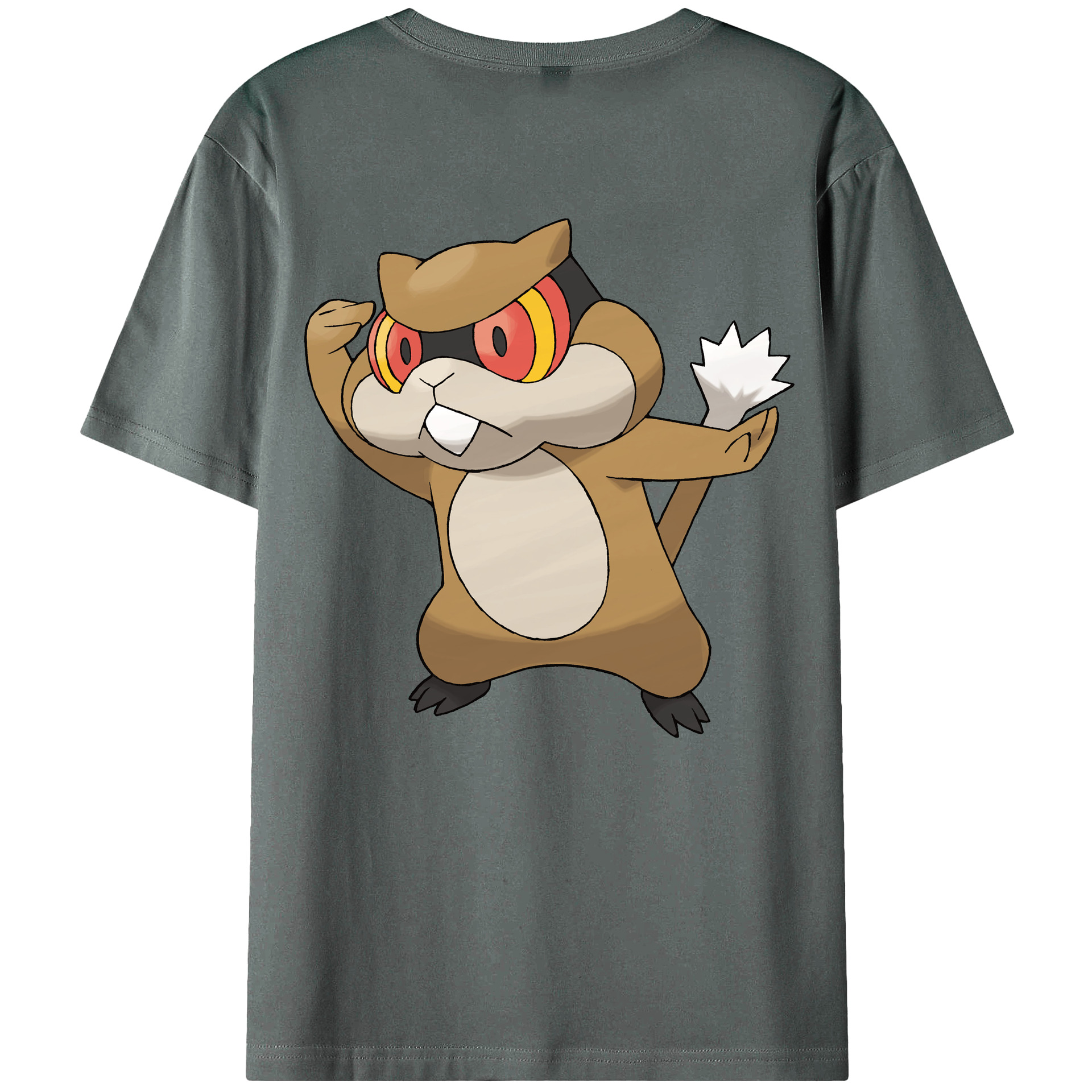 （画像用） ポケットモンスター Pokémon 綿100％ メンズ半袖Tシャツ（バックプリント） 通気性
